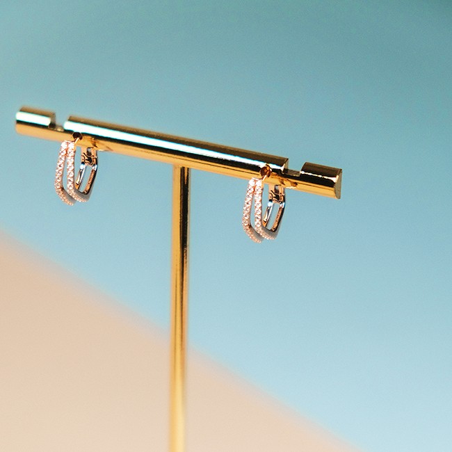 Vogue diamond hoops